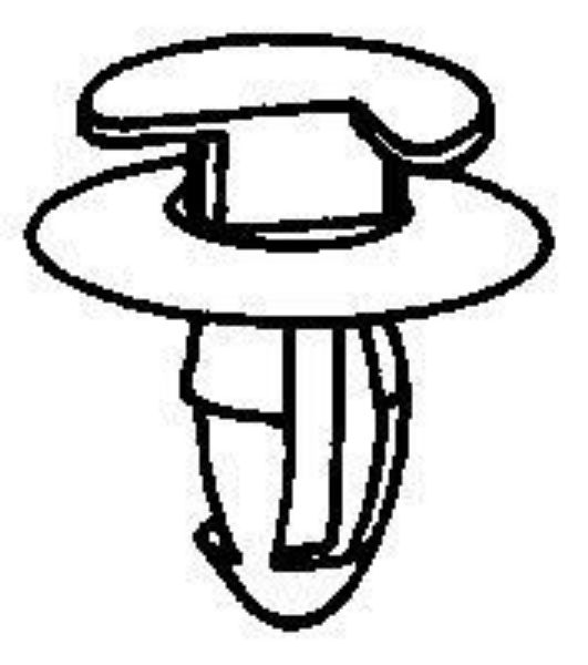 Picture of WHITE-ACETAL-RESIN-TRIM-CLIP