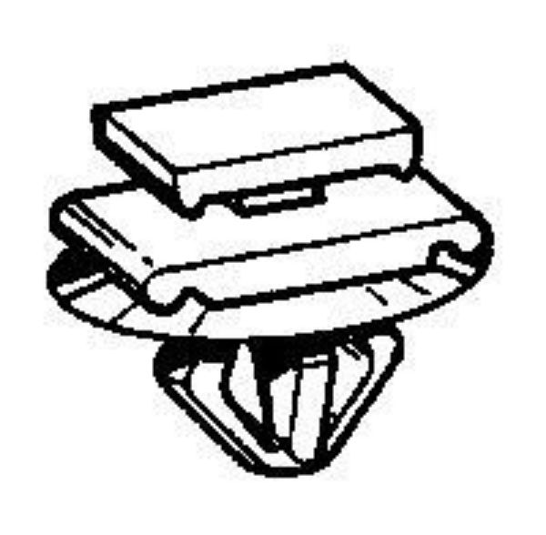 Picture of WHITE-FASTNER-FOR-MOULDING-FOR-PEUGEOT-CAR