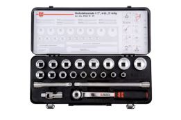 1/2 inch socket wrench assortment - SKTWRNCH-SET-1/2IN-EXHEX-21PCS