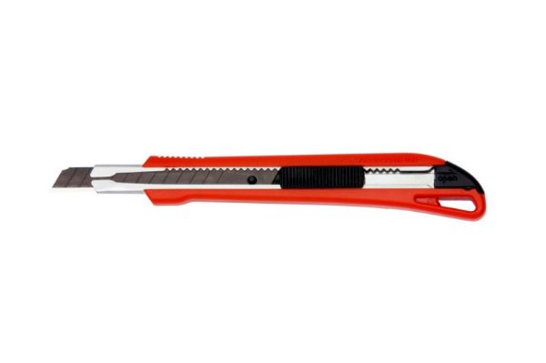 1K cutter knife with slide - CUTTER-RED-H9MM-L140MM