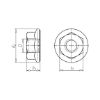 Ribbed nuts - NUT-RIPP-FLG-10-WS13-(A2C)-M8