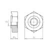 Hexagon weld nuts - NUT-WELD-HEX-DIN929-A2-WS9-M4
