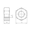 Hexagon nut, imperial  - NUT-HEX-UNC-GR5-(A2K)-8-1IN