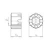 Castellated nut - NUT-CASTLE-DIN935-8-WS10-(A2K)-M6