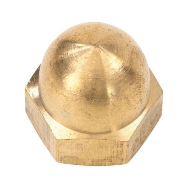 Hexagonal cap nut, high profile - NUT-CAP-HEX-DIN1587-BRS-WS5,5-M3