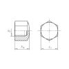 Hexagonal cap nut, low profile - NUT-CAP-HEX-DIN917-6-WS10-(A2K)-M6