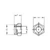 Exhaust slotted nut, reduced wrench size - NUT-SL-DIN14441-6-WS12-(C4L)-M8