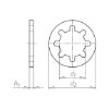 Serrated washer, internally serrated, type J - WSH-SER-DIN6797-IZ-(A2K)-D8,4