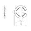 Serrated lock washer, internally serrated, shape J - WSH-SER-DIN6798-IZ-(A2K)-D3,2