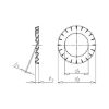 Serrated lock washer, externally serrated, shape A - WSH-SER-DIN6798-AZ-(A2K)-D6,4
