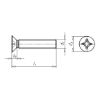 Countersunk head screw with recessed head, H - SCR-CS-DIN965-4.8-H1-(A2K)-M3X8
