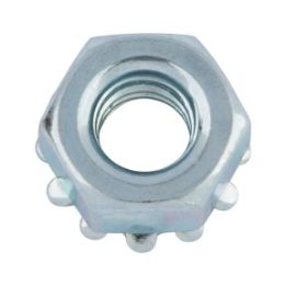 Hexagonal nut with serrated washer - NUT-HEX-SERWSH-8-WS10-(A2K)-M6