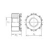 Hexagonal nut with serrated washer - NUT-HEX-SERWSH-8-WS10-(A2K)-M6