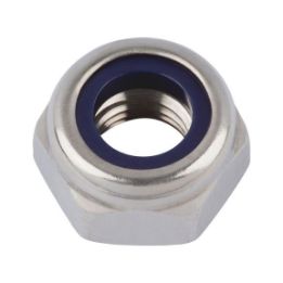 Hexagon nut, low profile, with clamping piece (non-metal insert) - NUT-HEX-SLOK-DIN985-A2-WS19-M12