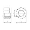 Hexagon nut, low profile, with clamping piece (non-metal insert) - NUT-HEX-SLOK-DIN985-A2-WS24-M16