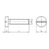 Slotted flat-head screw - SCR-PANHD-DIN85-4.8-(A2K)-M8X16