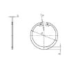 Circlip for bore hole Standard design, shape J - CRCLIP-BRE-DIN472-J-26X1,2