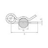 Spring cotter pin - SPGPIN-DBEYE-(A2K)-3X62