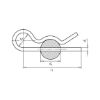 Spring cotter pin - SPGPIN-SNGLEYE-(A2K)-4X60