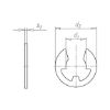 Lock washer for shafts - WSH-LOK-SHFT-DIN6799-D1,2