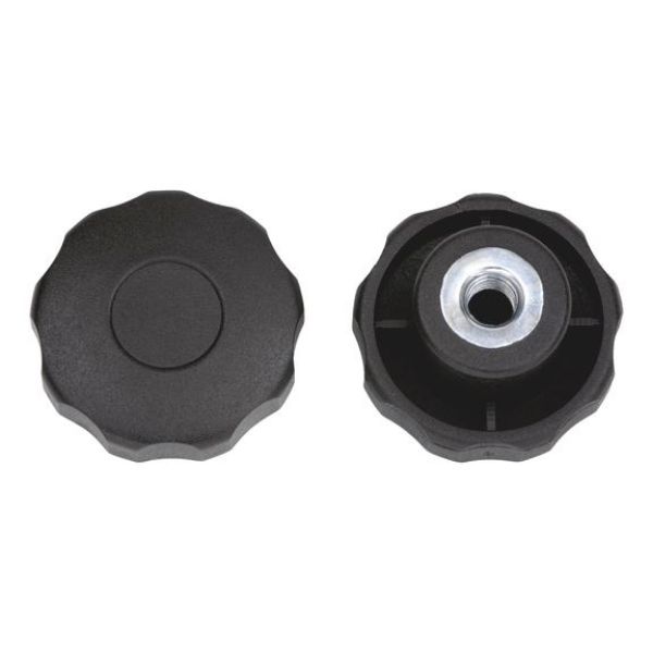 Star-shaped handle with moulded nut - STARGRIP-OMNUT-PL-DH50-M8