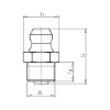 Conical nipple, shape A - NPL-DIN71412-H1-(A2K)-M10X1