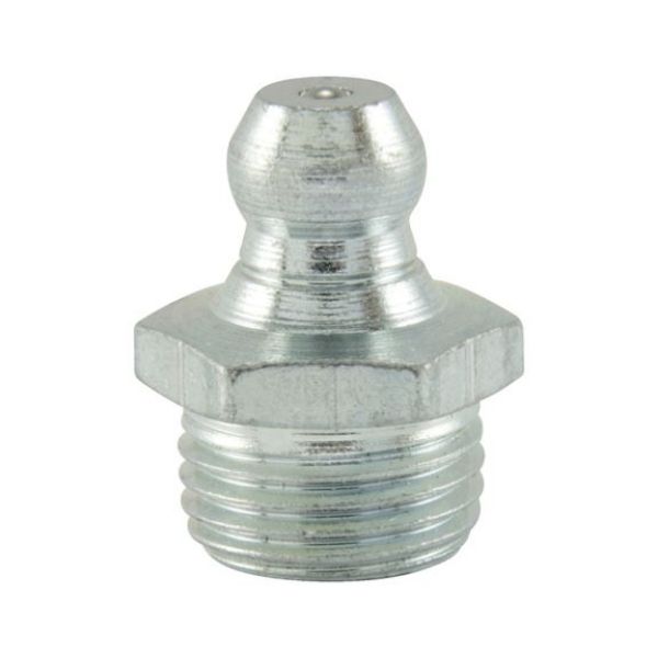 Cone lubricating nipple 180&deg;, straight shape, inch - NPL-DIN71412-H1-(A2K)-R1/8IN