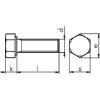 Hexagonal bolt with thread up to the head - SCR-HEX-ISO4017-8.8-WS10-(A2K)-M6X10