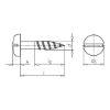 Wood screw, DIN 96 Half moon head with slot - SCR-HRDHD-DIN96-WO-SL-(A2K)-5X20