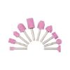 Assortment of specially fused alumina sanding tips, pink - SNDTIP-SORT-ABRASIVE-10PCS