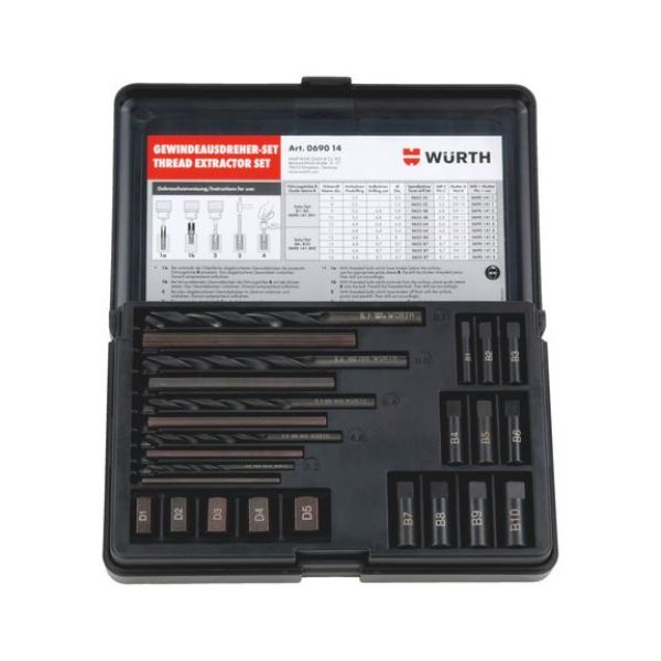 Thread extractor set - EXTR-THR-KIT-(M6-M16)