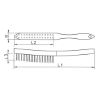 Wire brush - WREBRSH-BRS-CORRUGATED-5ROWS