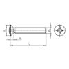 Raised countersunk head screw with H recessed head - SCR-RSDCS-DIN966-A2-H2-M4X12