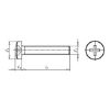 Oval-head screws with H cross recess - SCR-RSD-DIN7985-4.8-H1-(E2J)-M2,5X8