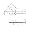 Lock plate with two tabs - LOKPLT-2TAB-DIN463-(A2K)-D6,4