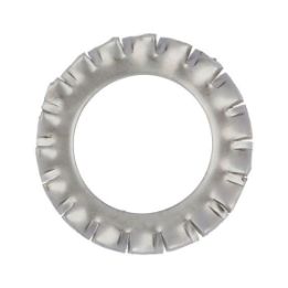 Serrated lock washer, externally serrated, shape A - WSH-SER-DIN6798-A2-AZ-D3,2