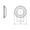 Serrated lock washer, countersunk, shape V - WSH-SER-DIN6798-A2-V-D13,0