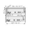 Underfloor guide full extension Dynapro liquid soft-close, 40/70 kg - UFLRGUID-DYNAP-40-FP-LIQU-SOFTCLOSE-550
