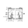 Underfloor guide full extension Dynapro liquid soft-close, 40/70 kg - UFLRGUID-DYNAP-40-FP-LIQU-SOFTCLOSE-550