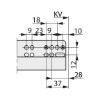 Underfloor guide full extension Dynapro liquid soft-close, 40/70 kg - UFLRGUID-DYNAP-40-FP-LIQU-SOFTCLOSE-550