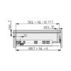 Underfloor guide full extension Dynapro liquid soft-close, 40/70 kg - UFLRGUID-DYNAP-70-FP-LIQU-SOFTCLOSE-500
