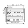 Underfloor guide full extension Dynapro liquid soft-close, 40/70 kg - UFLRGUID-DYNAP-70-FP-LIQU-SOFTCLOSE-500