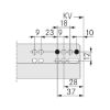 Underfloor guide full extension Dynamoov Tipmatic 30 kg - UFLRGUID-DYNAM-30-FE-TIPMATIC-450