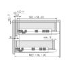 Underfloor guide full extension Dynamoov Tipmatic 30 kg - UFLRGUID-DYNAM-30-FE-TIPMATIC-550