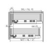 Full extension underfloor guide Dynamoov liquid soft-close - UFLRGUID-DYNAM-30-FP-LIQU-SOFTCLOSE-300