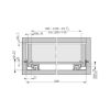 Full extension underfloor guide Dynamoov liquid soft-close - UFLRGUID-DYNAM-30-FP-LIQU-SOFTCLOSE-350
