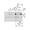 Full extension underfloor guide Dynamoov liquid soft-close - UFLRGUID-DYNAM-30-FP-LIQU-SOFTCLOSE-350