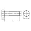 Hexagonal bolt with shank and fine thread - SCR-HEX-DIN960-8.8-WS17-M10X1,25X35