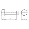 Hexagonal bolt, with thread to head and fine thread - SCR-DIN961-10.9-WS19-(A2C)-M12X1,5X50