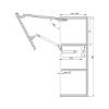 Folding flap fitting Kinvaro F-20 - FLPLFTFITT-KINVR-F20-699MM-(6,7-16,9KG)